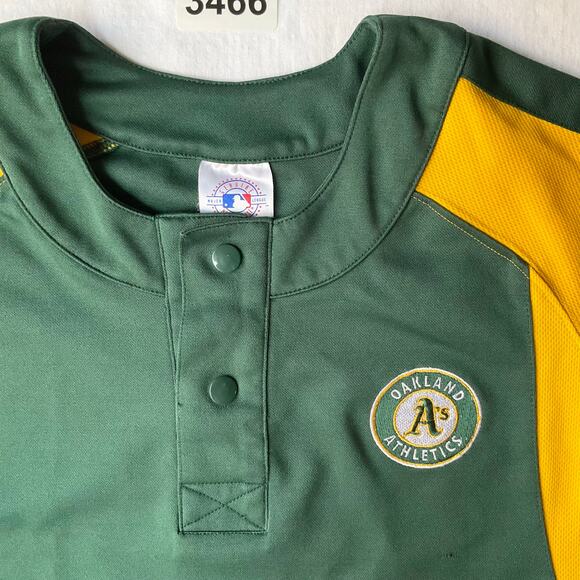 Genuine Big Kid’s Short Sleeve Sport Shirt Size M (8-10),Green,Oakland Athletics - Picture 4 of 8
